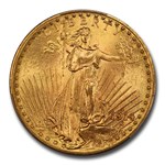 1914-D $20 St Gaudens Gold Double Eagle MS-63 PCGS CAC