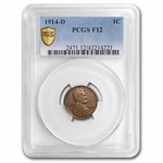 1914-D Lincoln Cent Fine-12 PCGS