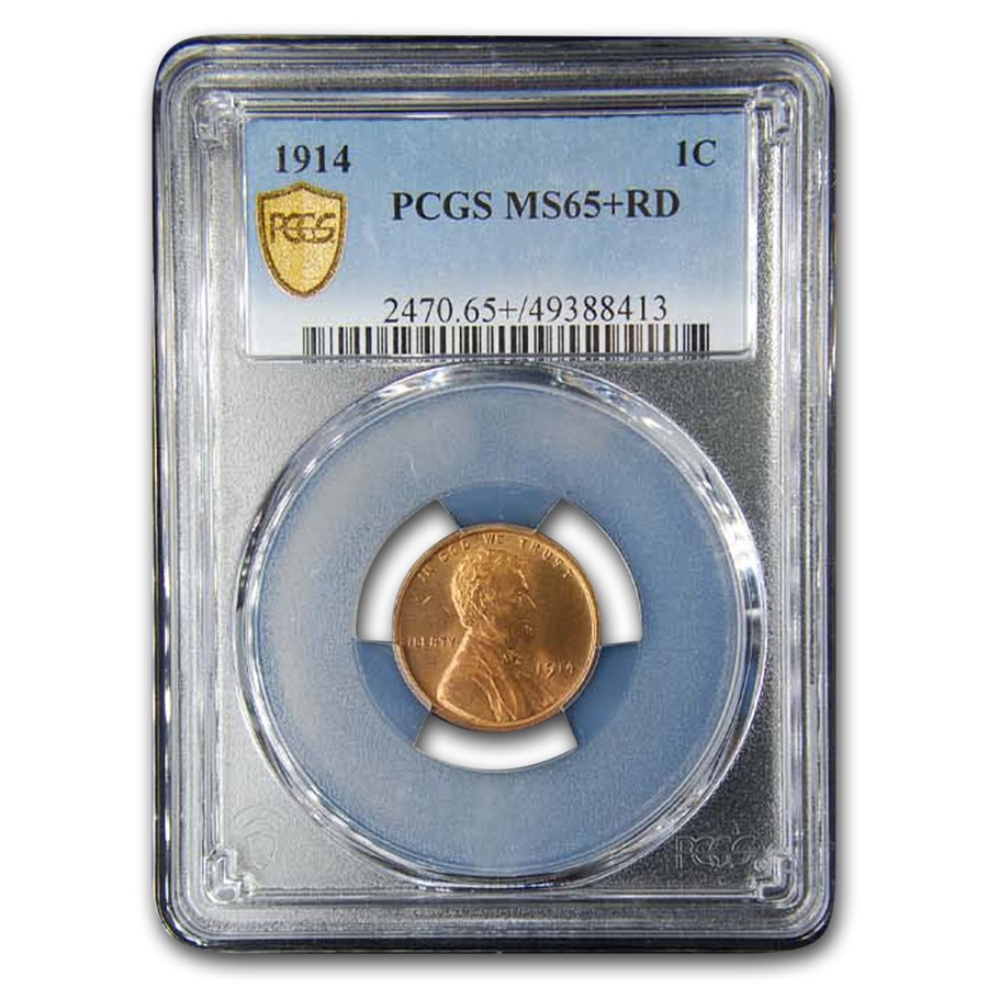 1914 Lincoln Cent MS-65+ PCGS (Red)