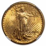 1914-S $20 St Gaudens Gold Double Eagle MS-63 NGC