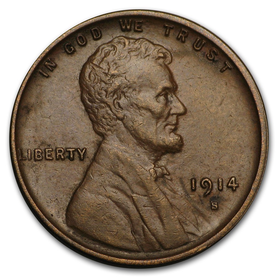 1914-S Lincoln Cent AU