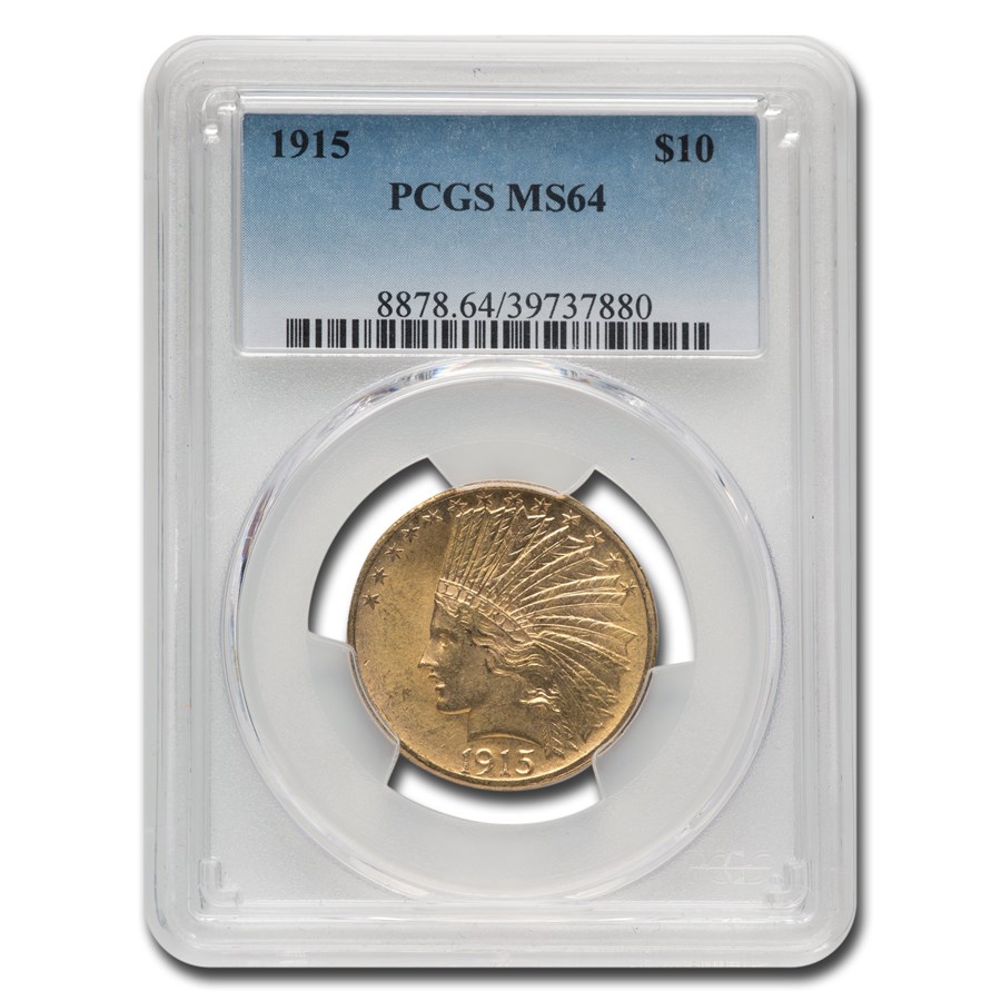 1915 $10 Indian Gold Eagle MS-64 PCGS