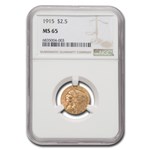 1915 $2.50 Indian Gold Quarter Eagle MS-65 NGC