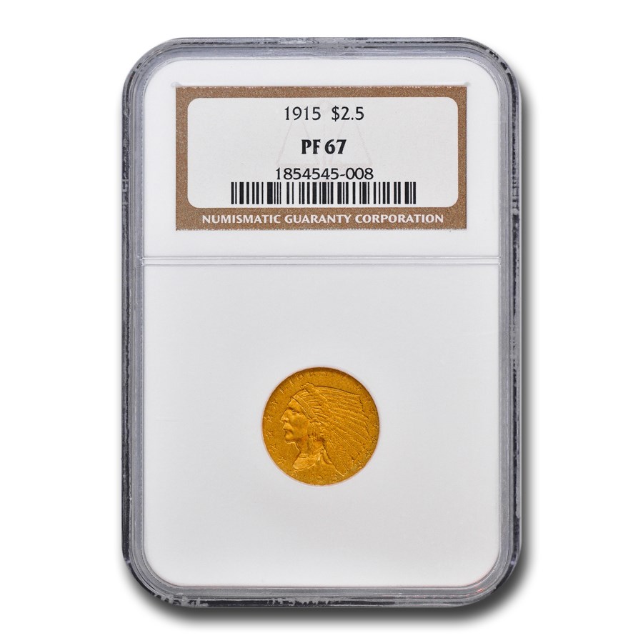 1915 $2.50 Indian Gold Quarter Eagle PF-67 NGC