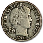 1915 Barber Dime Fine