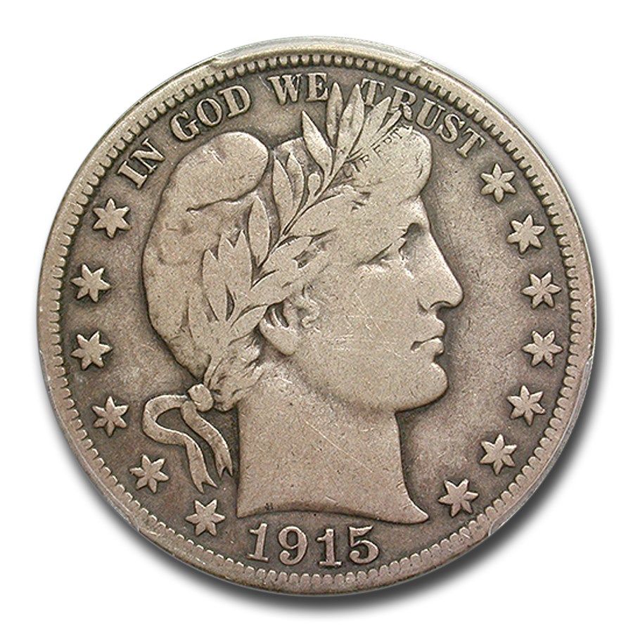 1915 Barber Half Dollar Fine-15 PCGS