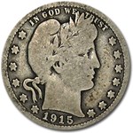 1915 Barber Quarter Good/VG