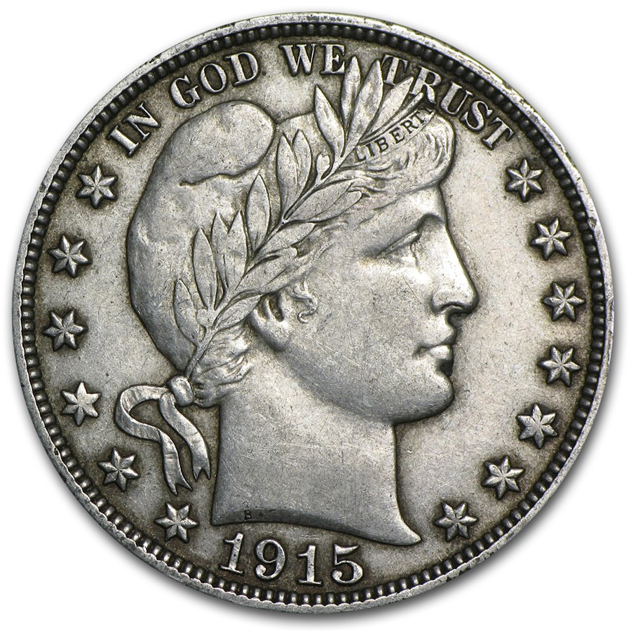 1915-D Barber Half Dollar XF