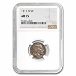 1915-D Buffalo Nickel AU-55 NGC