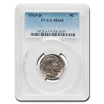 1915-D Buffalo Nickel MS-65 PCGS