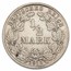 1915-D German Empire Silver 1/2 Mark Wilhelm II BU