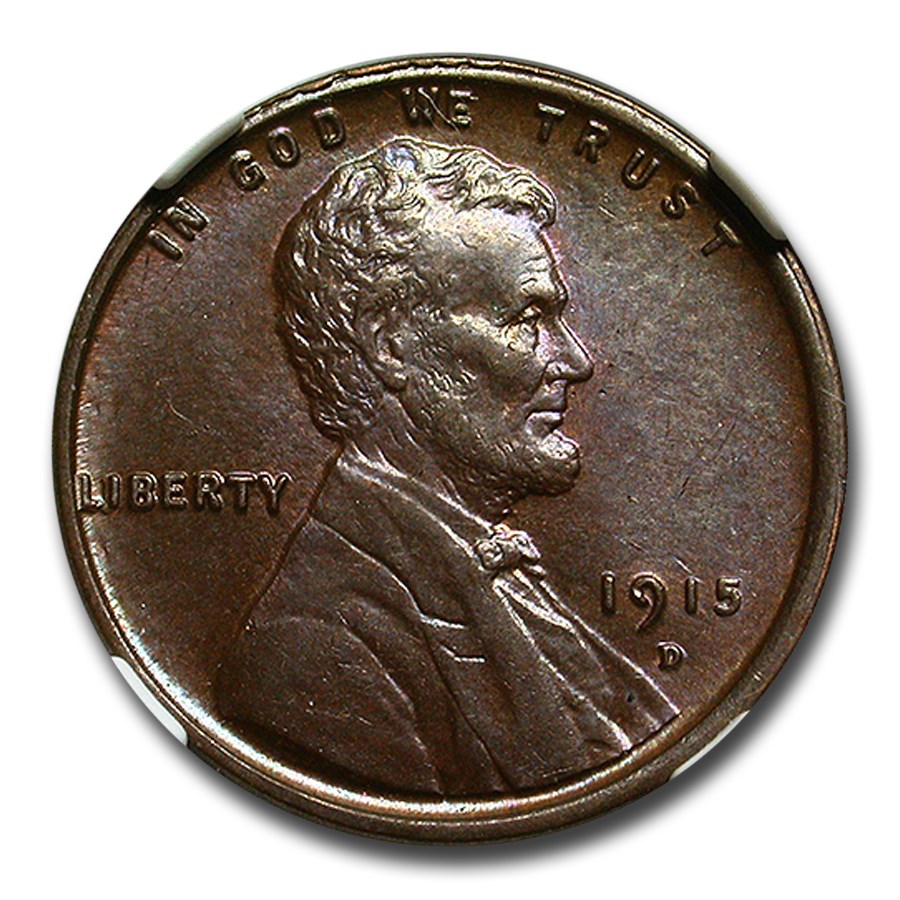 1915-D Lincoln Cent MS-63 NGC (Brown)