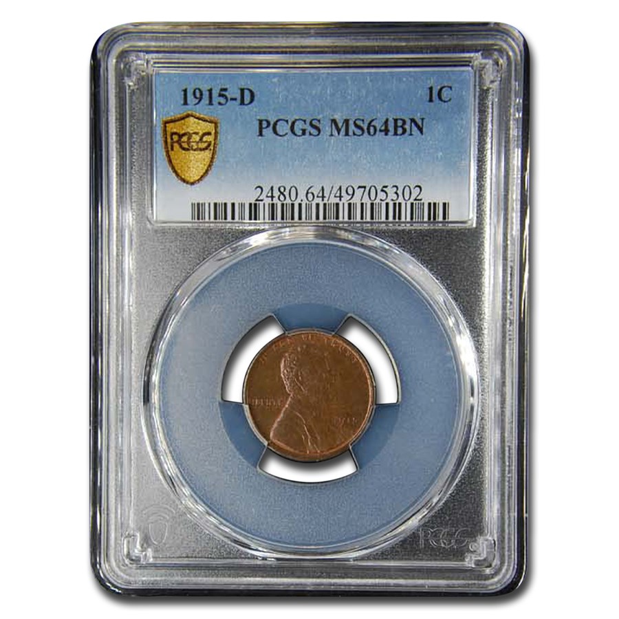 1915-D Lincoln Cent MS-64 PCGS (Brown)