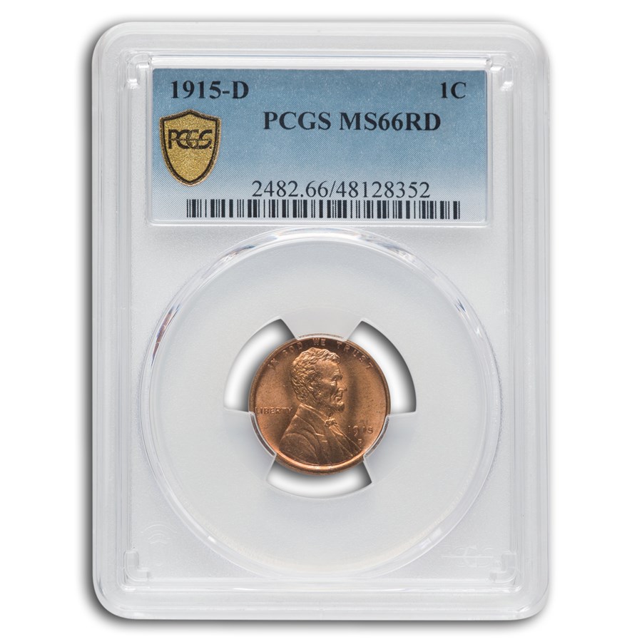 1915-D Lincoln Cent MS-66 PCGS (Red)