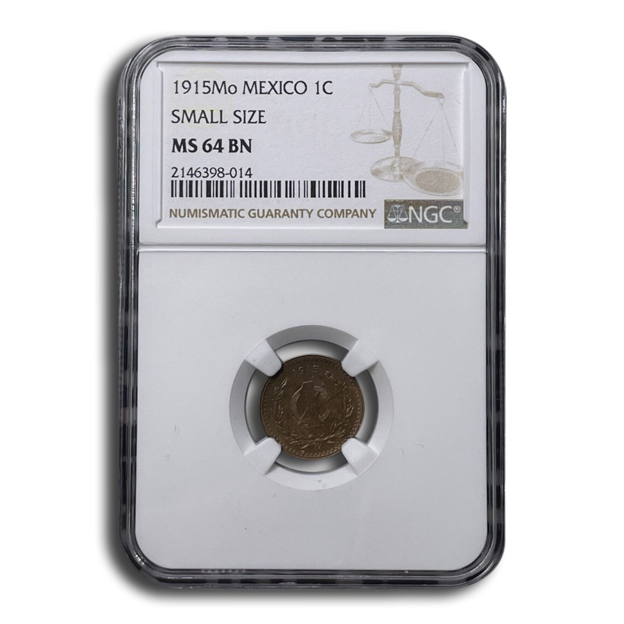 1915-Mo Mexico Centavo MS-64 NGC (Small Size)