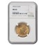 1915-S $10 Indian Gold Eagle MS-62 NGC