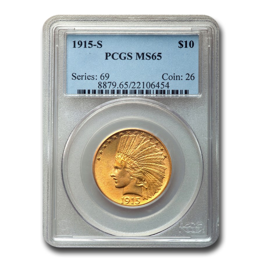 1915-S $10 Indian Gold Eagle MS-65 PCGS