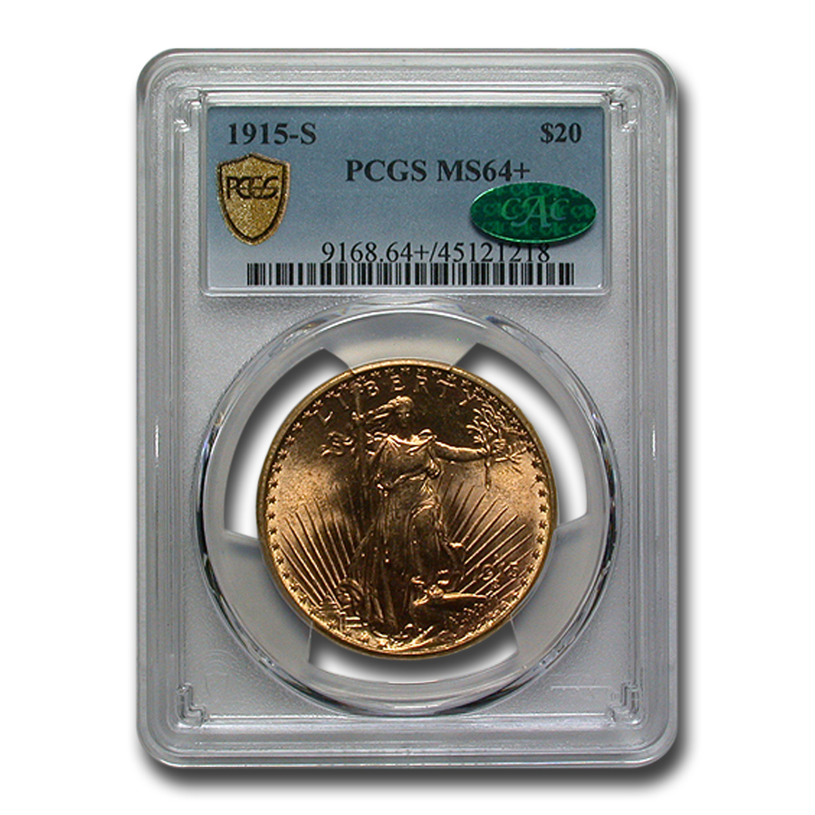 Buy 1915-S $20 Saint-Gaudens Gold Double Eagle MS-64+ PCGS CAC | APMEX