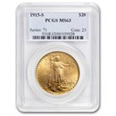 1915-S $20 St Gaudens Gold Double Eagle MS-63 PCGS