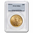 1915-S $20 St Gaudens Gold Double Eagle MS-64 PCGS