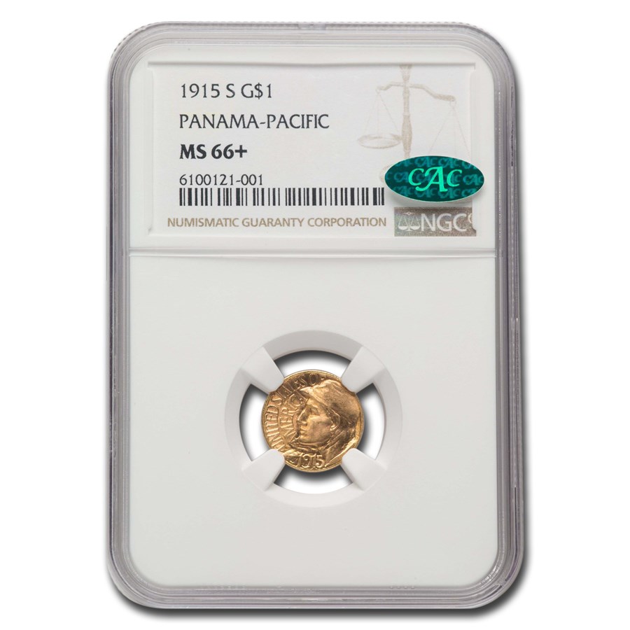 1915-S Gold $1.00 Panama-Pacific MS-66+ NGC CAC