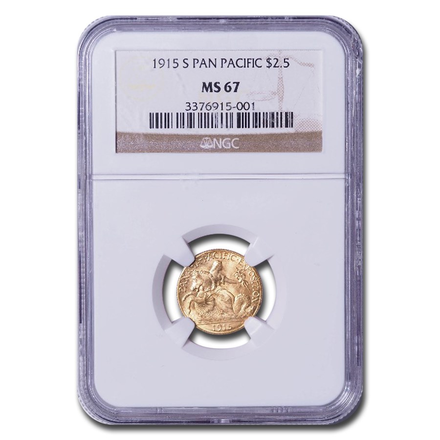 1915-S Gold $2.50 Panama-Pacific MS-67 NGC