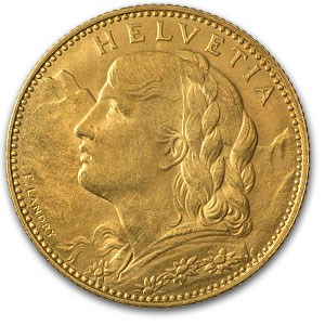 Buy 1915 Switzerland Gold 10 Francs AU | APMEX