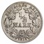 1916-A German Empire Silver 1/2 Mark Wilhelm II BU