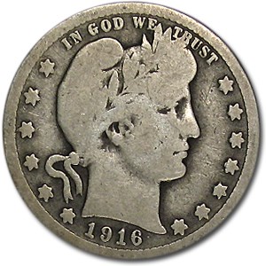 1916 Barber Quarter Good/VG