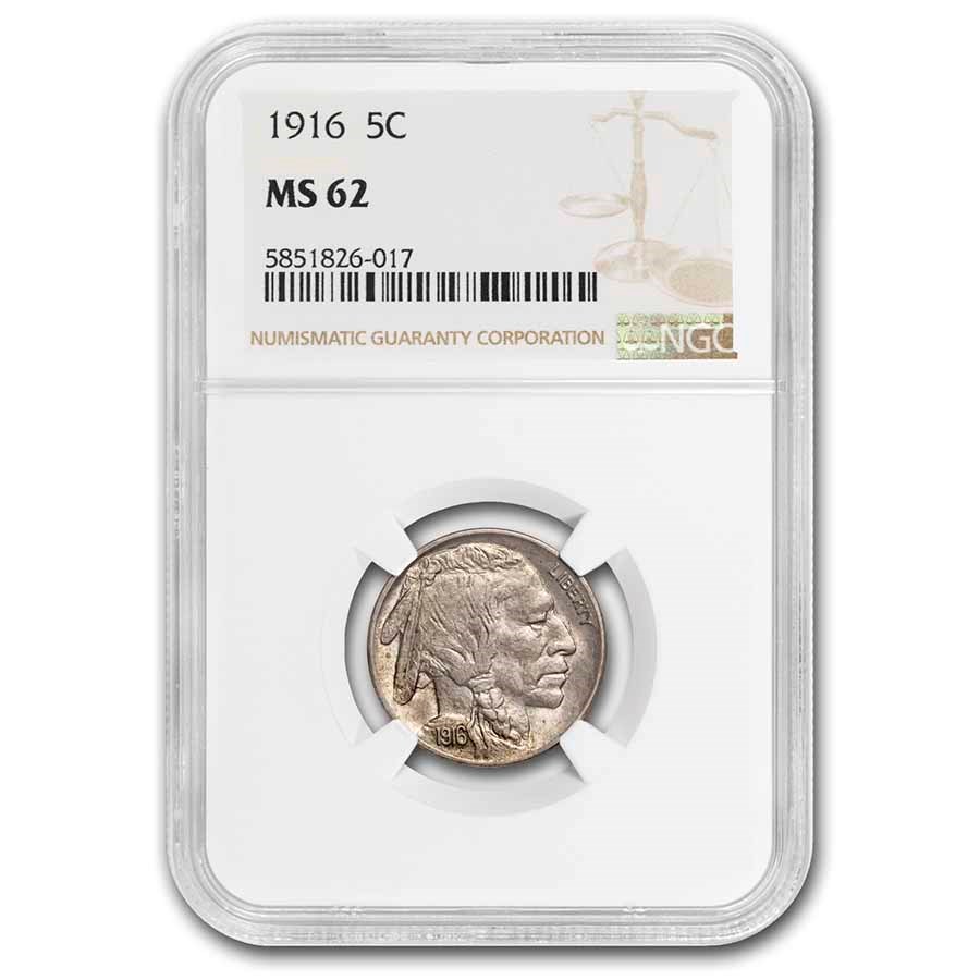 1916 Buffalo Nickel MS-62 NGC