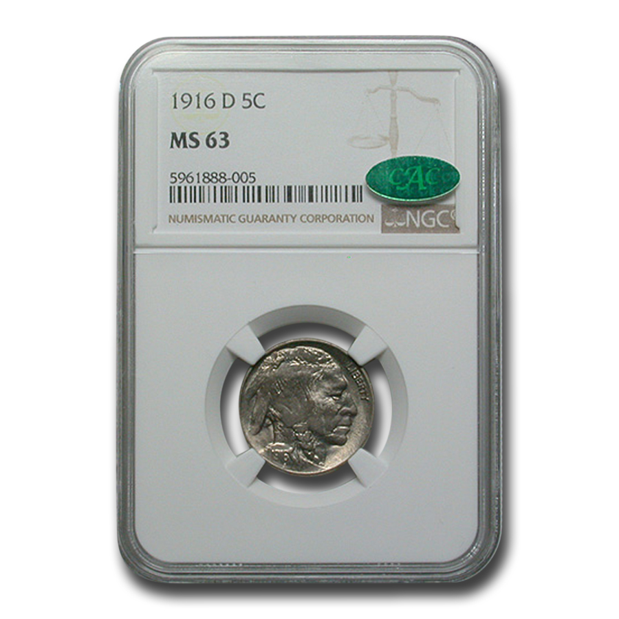 Buy 1916-D Buffalo Nickel MS-63 NGC CAC | APMEX