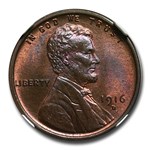 1916-D Lincoln Cent MS-64 NGC (Red/Brown)