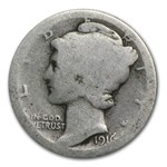 1916-D Mercury Dime AG