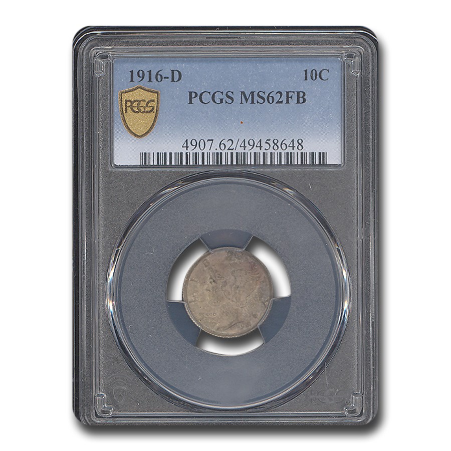 1916-D Mercury Dime MS-62 PCGS (FB)