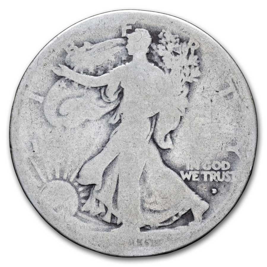 1916-D Walking liberty Half Dollar Fair