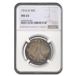 1916-D Walking Liberty Half Dollar MS-63 NGC