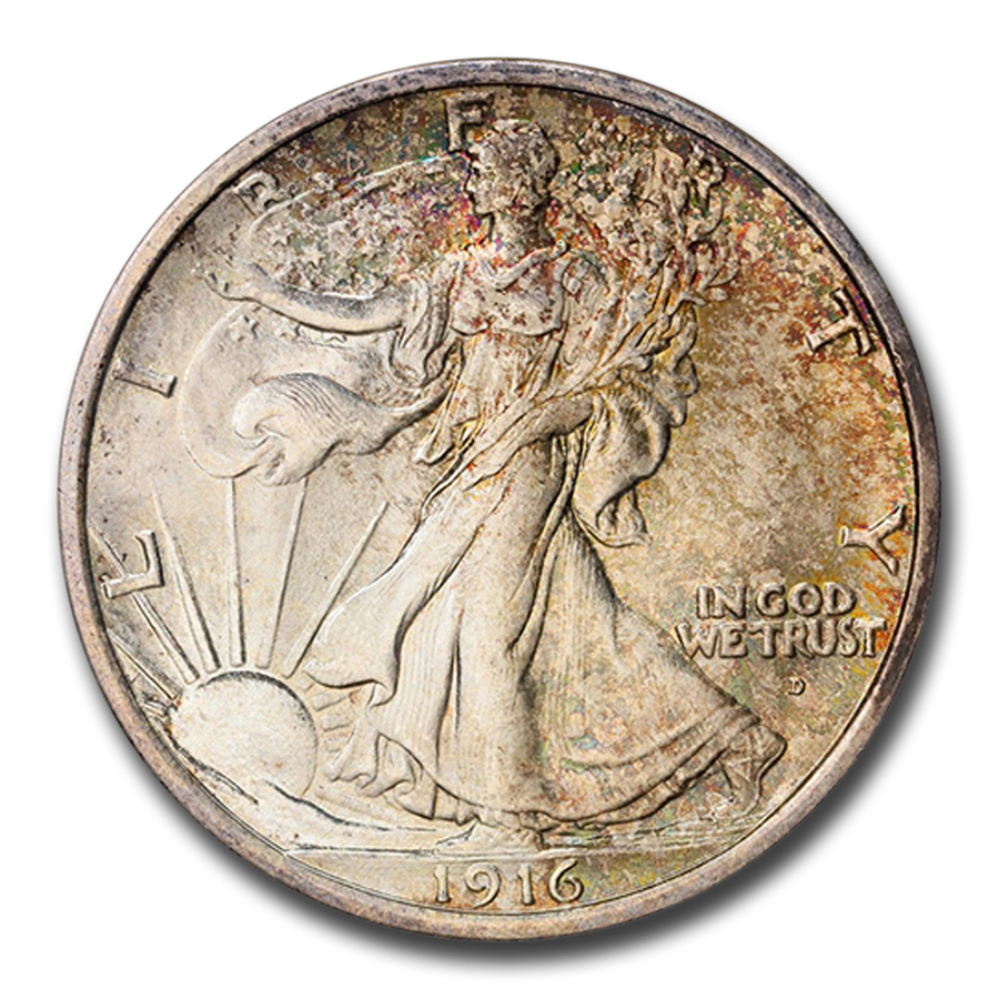 Buy 1916-D Walking Liberty Half Dollar MS-65 PCGS | APMEX