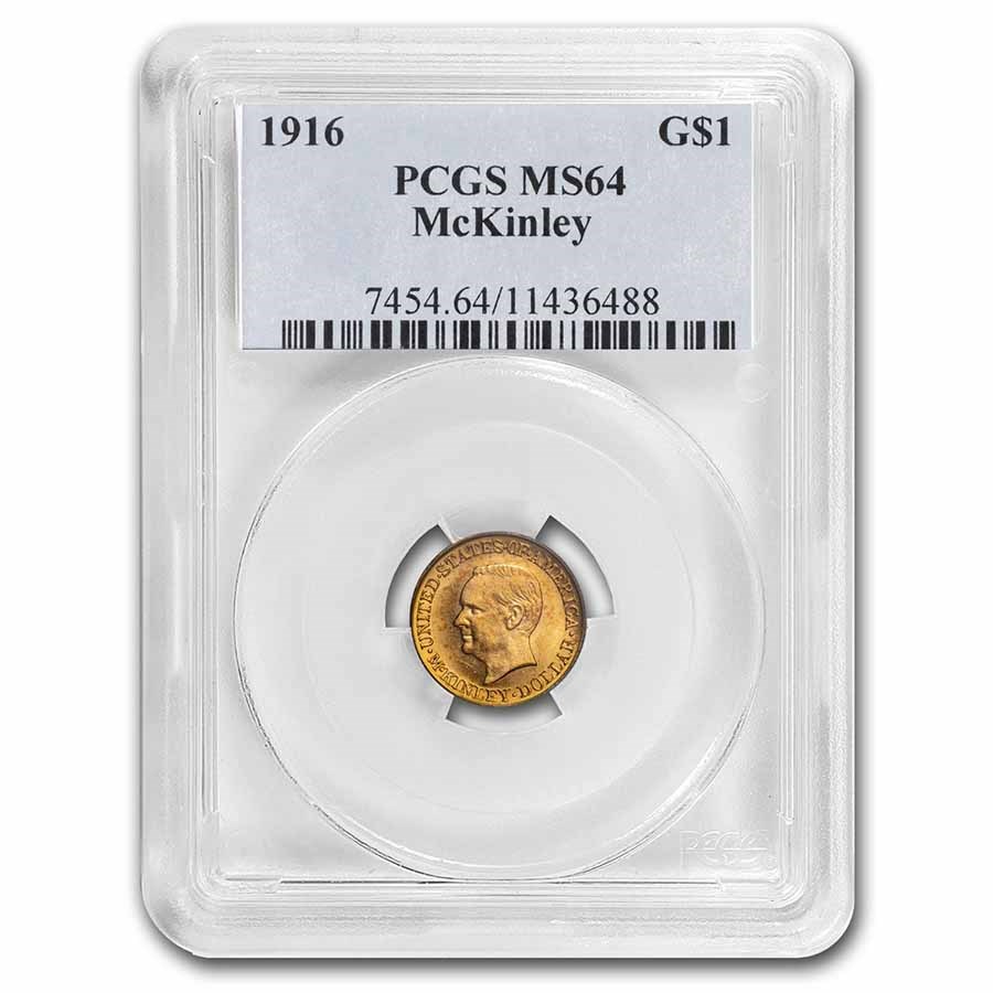 1916 Gold $1.00 McKinley Memorial MS-64 PCGS