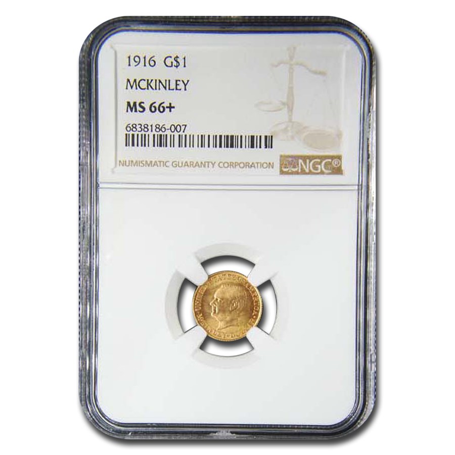 1916 Gold 1.00 Mckinley Memorial MS-66+ NGC