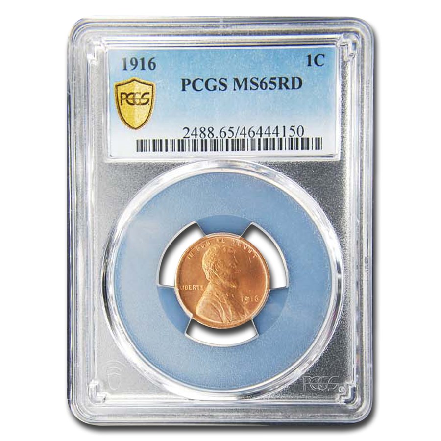 1916 Lincoln Cent MS-65 PCGS (Red)