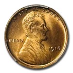 1916 Lincoln Cent MS-66+ PCGS (Red)