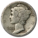 1916 Mercury Dime Good/Fine