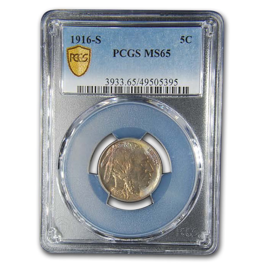 1916-S Buffalo Nickel MS-65 PCGS