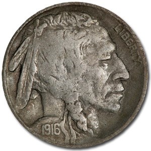 1916-S Buffalo Nickel VF