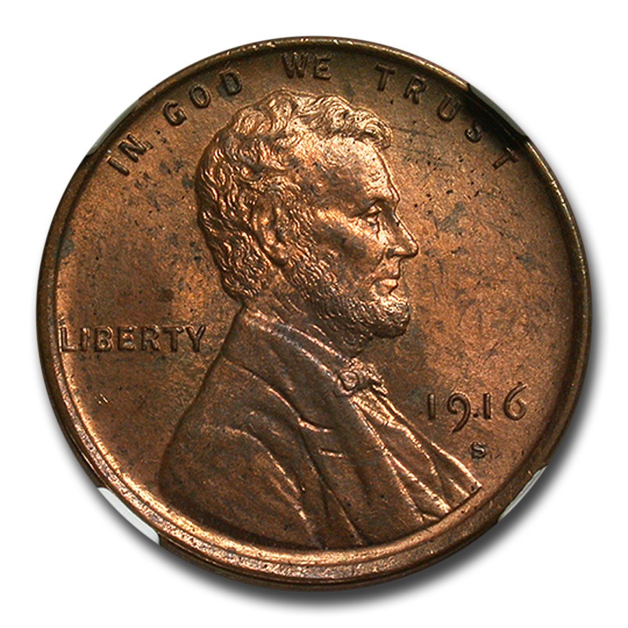 Buy 1916-S Lincoln Cent MS-63 NGC (Red/Brown) | APMEX