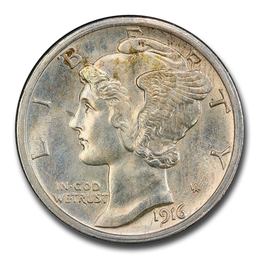 1916-S Mercury Dime MS-64 PCGS (FB)