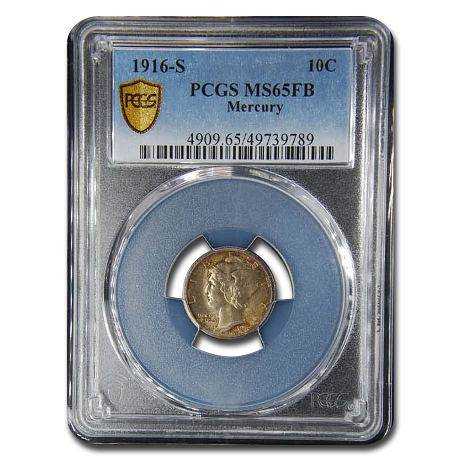 1916-S Mercury Dime MS-65 PCGS (FB)