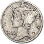 1916-S Mercury Dime VF