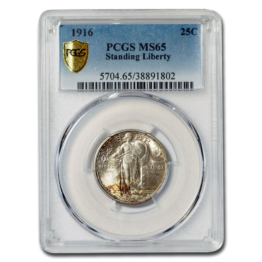 Buy 1916 Standing Liberty Quarter Ms-65 Pcgs 