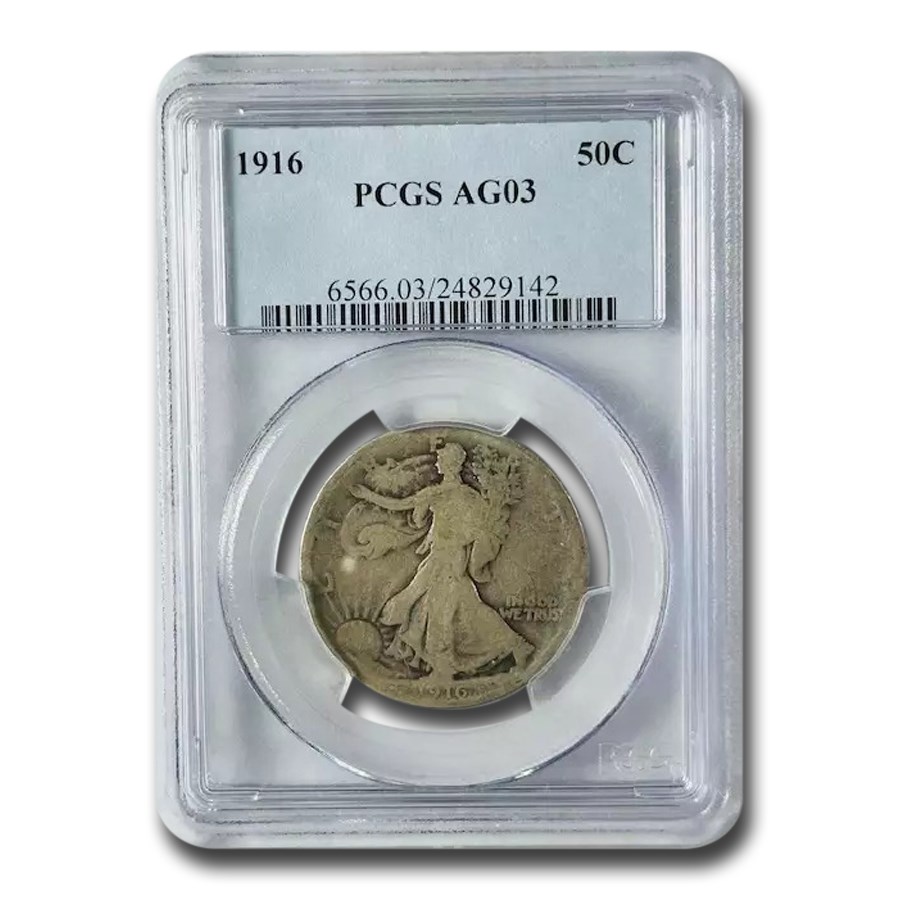 1916 Walking Liberty Half Dollar AG-3 PCGS